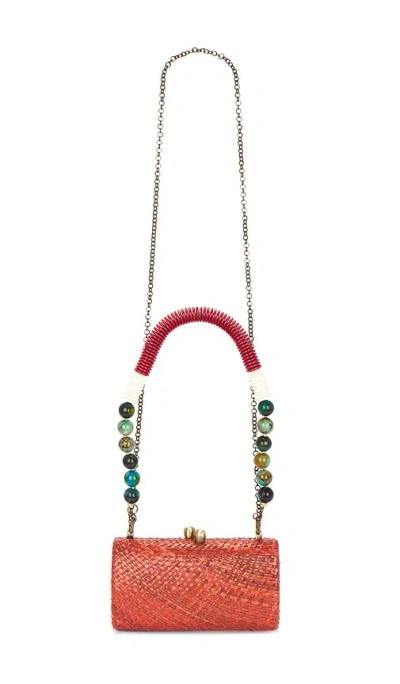 Serpui Liz Rounded Clutch In Orange