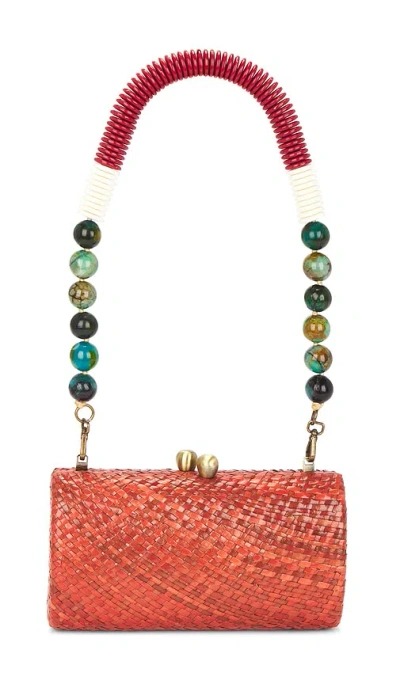 Serpui Liz Rounded Clutch In Orange