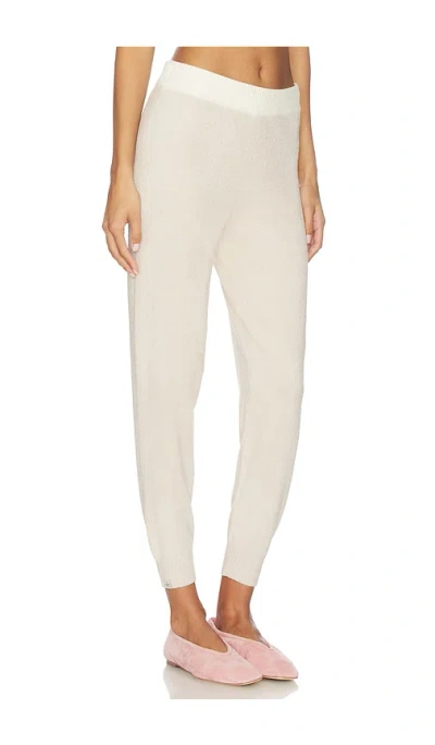 Barefoot Dreams Cozy Chic Ultra Lite Color Block Jogger In White