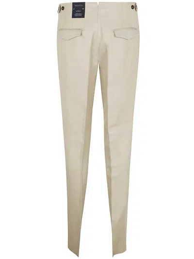 Incotex Tailored Pleated Front Trousers With Back Pockets In Neutral
