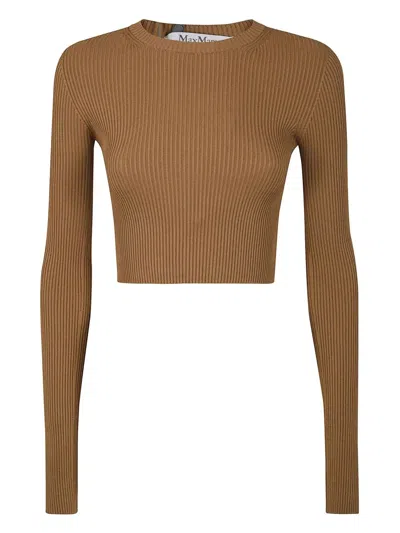 Max Mara Arcella123 Basic Sweater In White