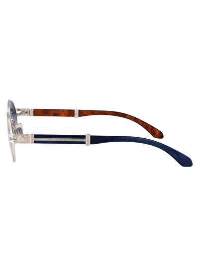 Maybach Eyewear Palladium Plated Blue Titanium Sunglasses In Blue