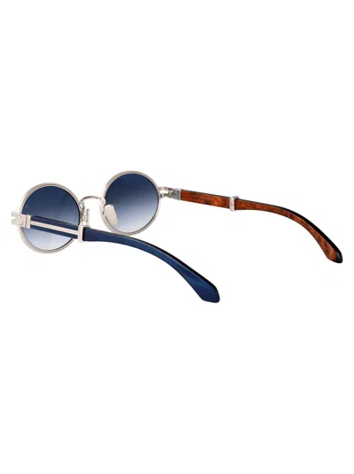 Maybach Eyewear Palladium Plated Blue Titanium Sunglasses In Blue