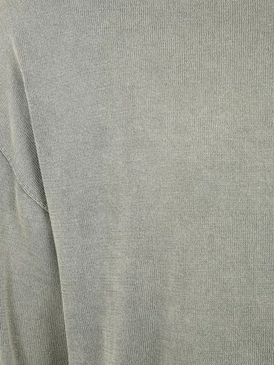 Md75 Light Oversized Reversible Short Sleeves Sweater In Gray