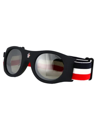 Moncler Shield Mountaineering Goggles In Black