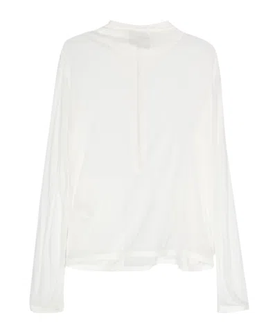 Ranra Sidur Half-zip T-shirt In White