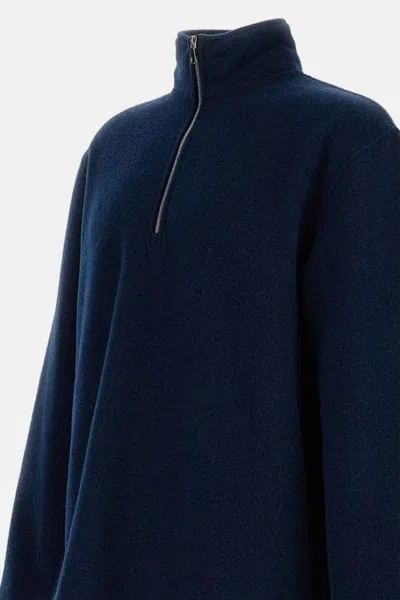 Rier Virgin Wool Zip-up Sweater In Black