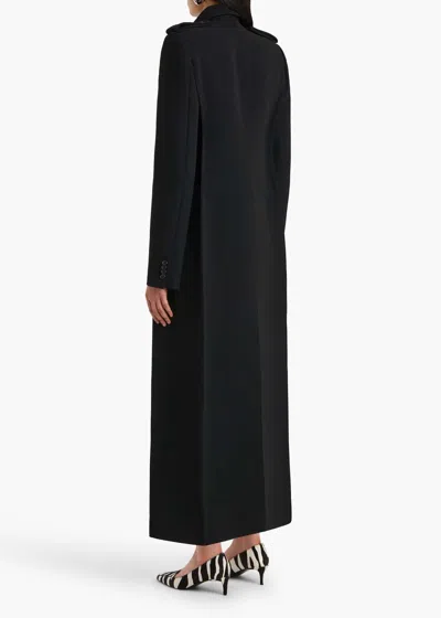 Khaite Donna Oversized Double-breasted Wool Coat In Black
