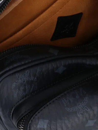 Mcm Shoulder Bag Adjustable Strap Front Zip Pocket In Blue