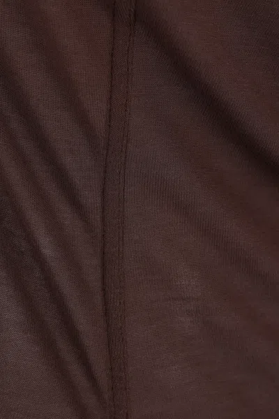 Rick Owens One Shoulder Vest In Brown