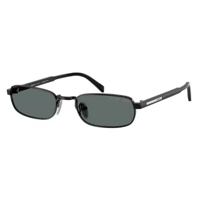 Prada 54mm Rectangular Sunglasses In Black