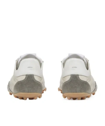 Maison Margiela Sprinters Beige Sneaker With Insert Design And Notched Sole In Leather Woman In Multi