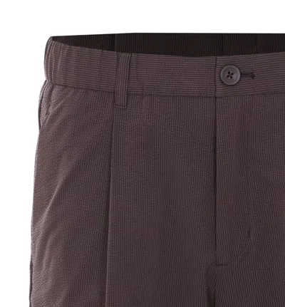Herno Dark Brown Polyester Bermuda In Brown