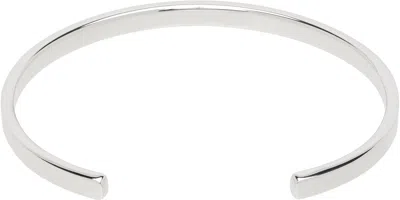 Maison Margiela Logo Reference Cuff Bracelet In Metallic