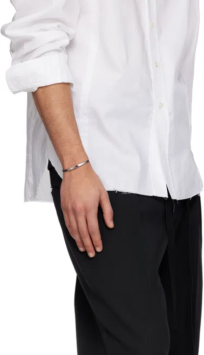 Maison Margiela Logo Reference Cuff Bracelet In Metallic