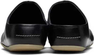Mm6 Maison Margiela Anatomical Leather Sabot In Black