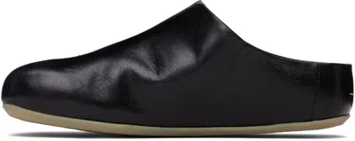 Mm6 Maison Margiela Anatomical Leather Sabot In Black