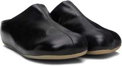 Mm6 Maison Margiela Anatomical Leather Sabot In Black