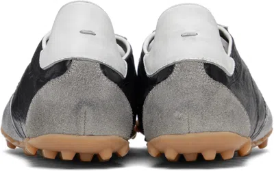 Maison Margiela Sneakers Sprinters In Suede And Leather With Vintage Finish In Black