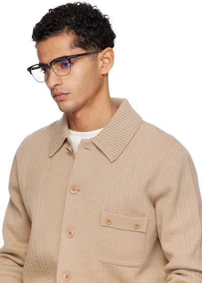 Tom Ford Black Square Glasses In Black