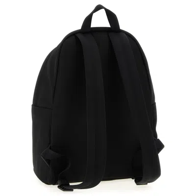 Moncler Pierrick Nylon Backpack Large Front Pocket In Black