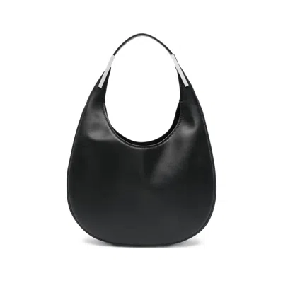 Savette The Small Florence Hobo In Smooth Calf Leather In Black