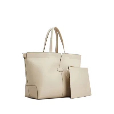 Tod's Leather Tote Bag In Neutral