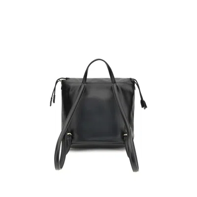 Fendi Leather Grace Backpack In Black