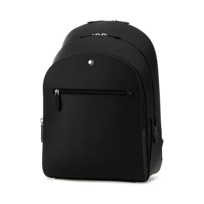 Montblanc Sartorial Leather Backpack In Black