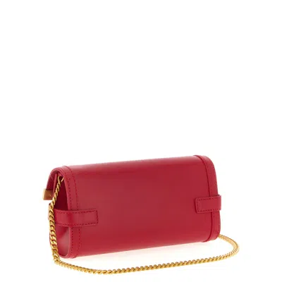 Balmain B Buzz 23 Chain Strap Clutch Bag In Red
