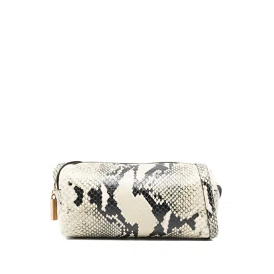 Khaite Mini Kye Snakeskin Embossed Leather Crossbody Bag In Burgundy