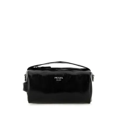 Prada Rectangular Handbag Top Handle In Black