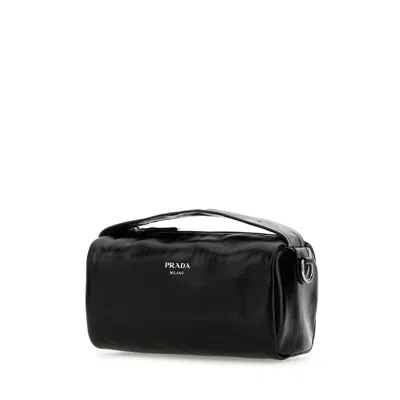 Prada Rectangular Handbag Top Handle In Black