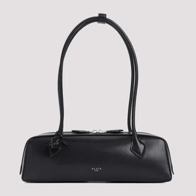 Alaïa Womens Noir Le Teckel Branded-tag Leather Shoulder Bag In Black