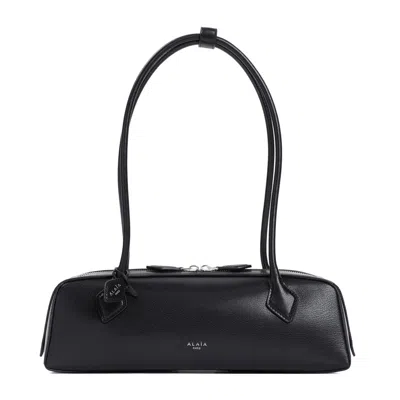 Alaïa Womens Noir Le Teckel Branded-tag Leather Shoulder Bag In Black