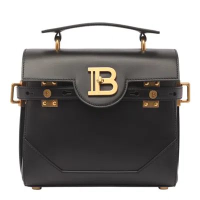 Balmain Women B-buzz Leather Crossbody Bag In Black