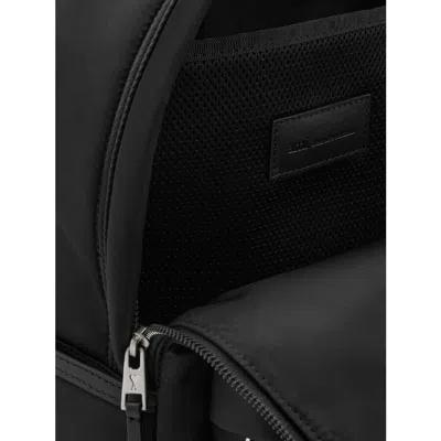 Ami Alexandre Mattiussi Ami Backpack Bag In Smooth Black Polyamide In Black