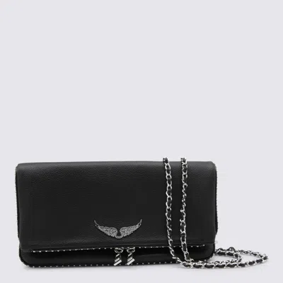 Zadig & Voltaire Rock Nano Studded Leather Shoulder Bag In Black