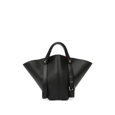 Maison Margiela Dress-age Small Leather Handbag In Black