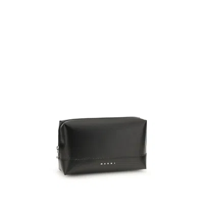 Marni Rectangular Crossbody Bag With Adjustable Strap In Black