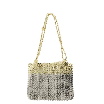 Rabanne Skyline Clutch Bag In Silver