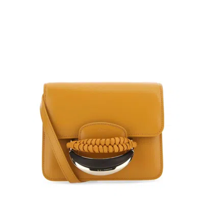Chloé Chloe Women Mustard Leather Kattie Clutch In Neutral