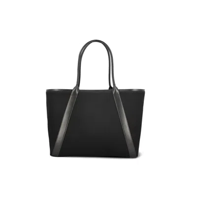 Saint Laurent Rive Gauche Logo Embroidered Tote Bag In Black
