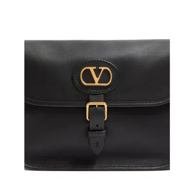 Valentino Garavani Antibes Leather Crossbody Bag Adjustable Strap In Black
