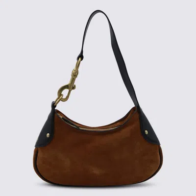 Mulberry Hackney Brown Shoulder Bag With Logo Imprinted On The Front In Suede Woman
