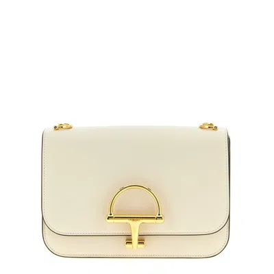 Gucci Small Crossbody Bag In Smooth Leather In Neutral