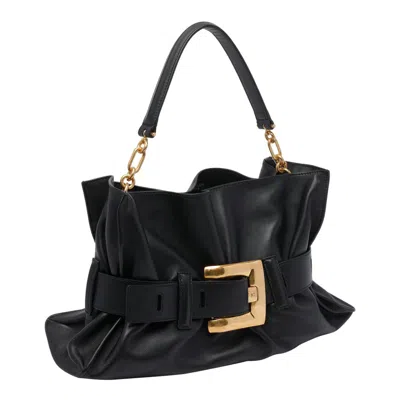Balmain Medium Anthem Handbag In Black