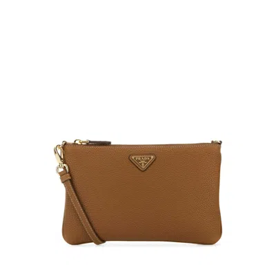 Prada Caramel Leather Crossbody Bag