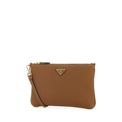 Prada Caramel Leather Crossbody Bag