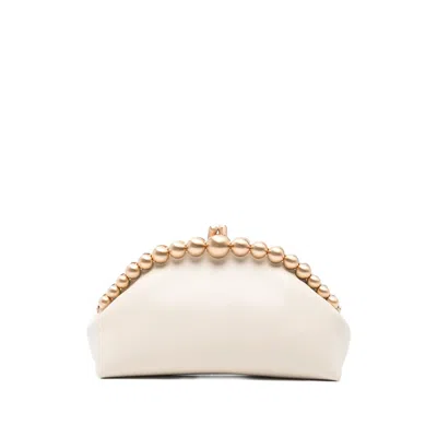 Cult Gaia Una Beaded-top Clutch Bag In Neutral